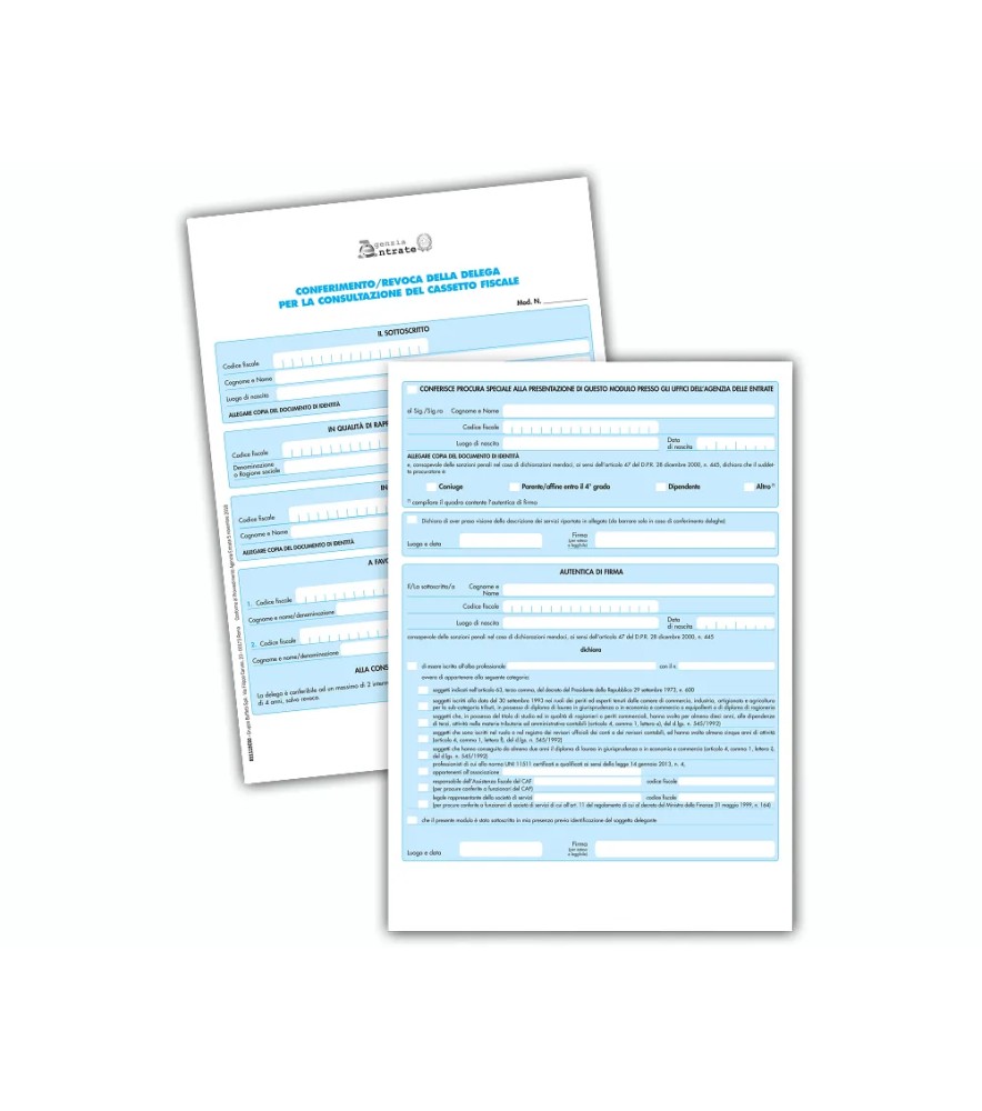 Conferma/delega Consultazione Cassetto Fiscale 210 297mm