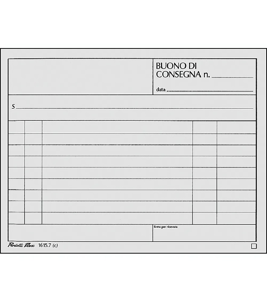 Blocco Buoni Consegna 165 x 115mm