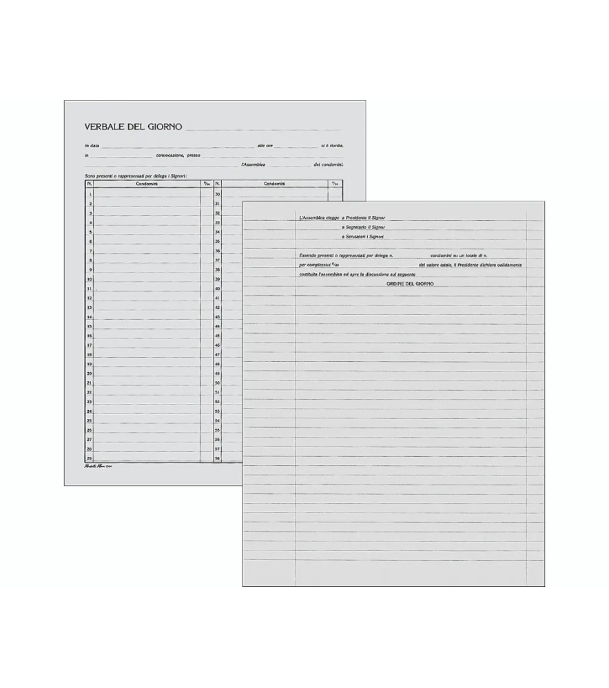 Registro Verbali Assemblea Condominio 245 x 310mm