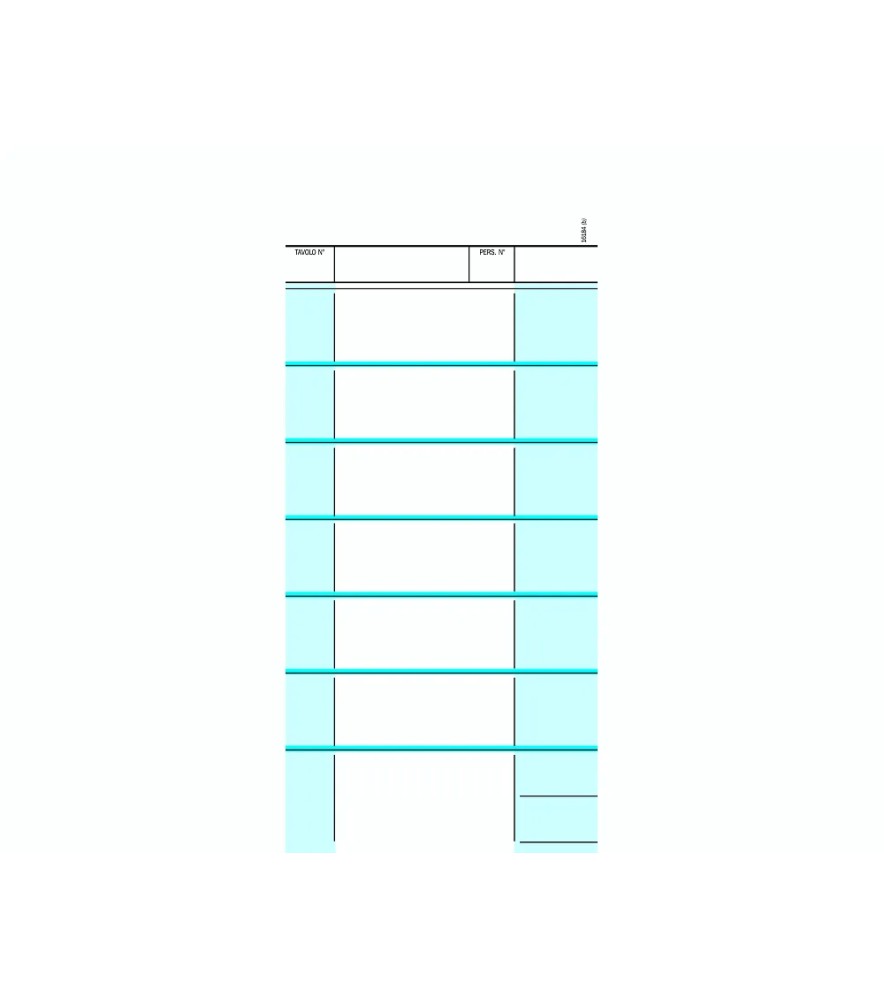 Blocco Comande Ristorante 100 x 215mm 7 Tagliandi