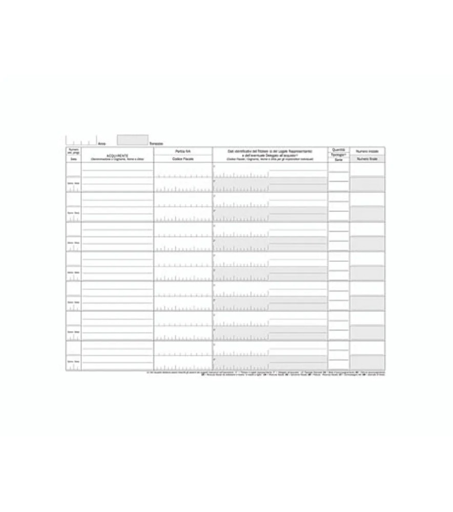 Registro Forniture Scarico Stampati