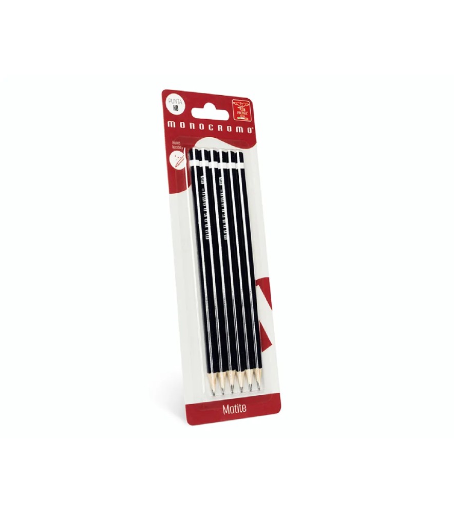 Matita Monocromo Esagonale Blister 6 pezzi