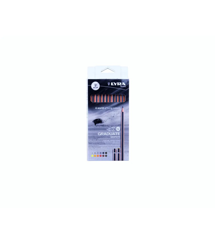 Matite Graduate Graphite Esagonale 12 pezzi