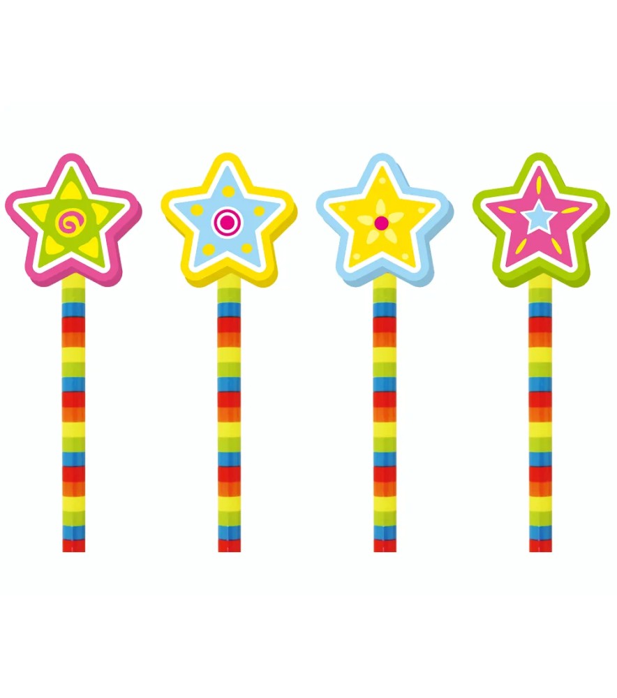 Matite Fantasia con Gommino Stelle