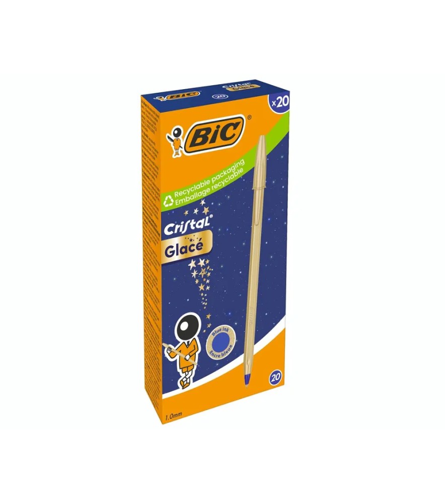 Penna a Sfera Cristal Glace Permanente Gold