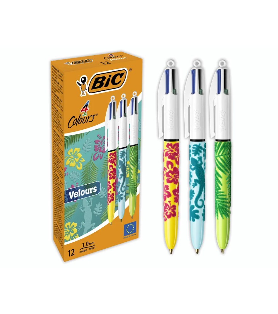Penna a Sfera a Scatto 4 Colori Velours