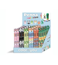Penna a Scatto 10 Colori