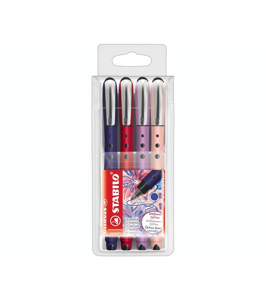Penna Roller Stabilo Worker Wildflowers Edition