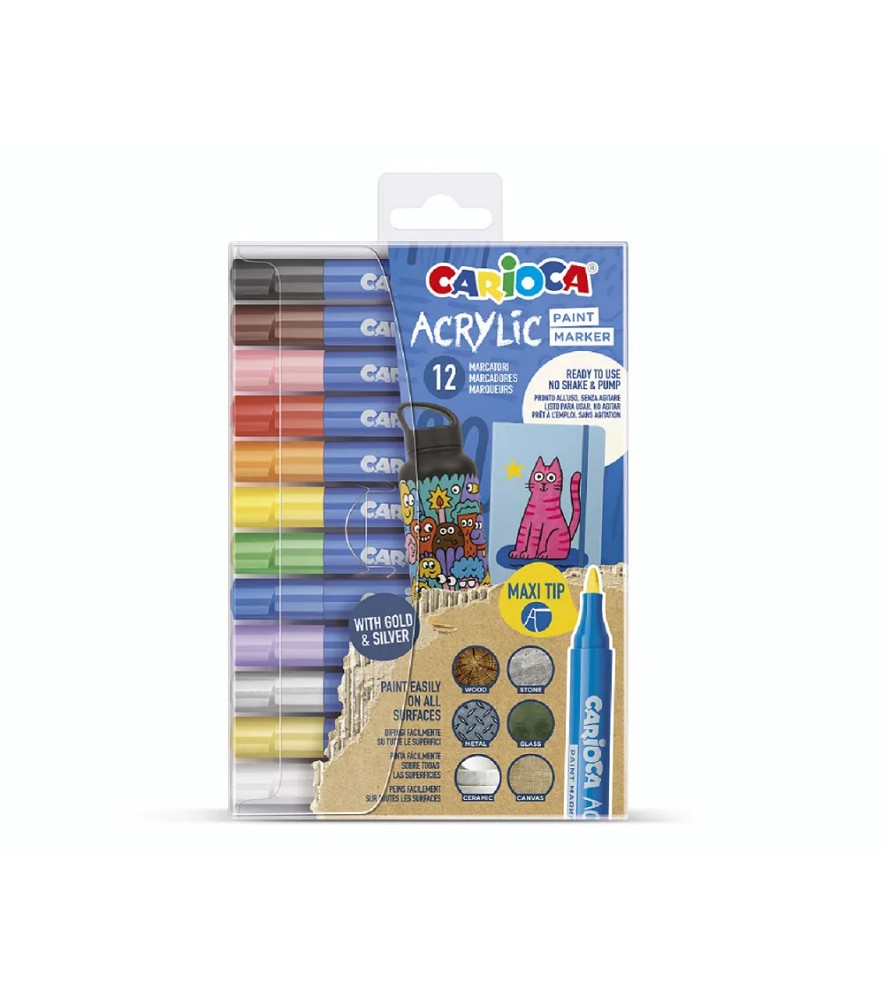 Marcatori Acrilici Acrilyc Paint Marker Punta Maxi