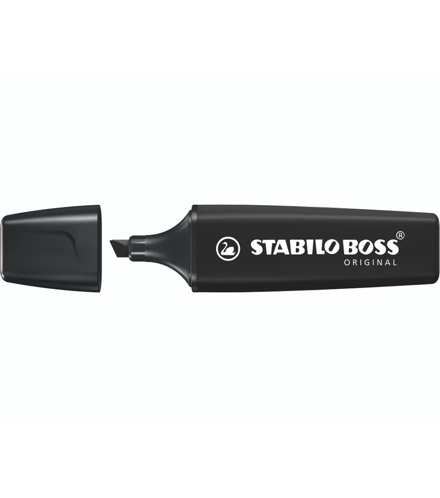 Marker a Penna Stabilo Boss Original Black Punta Scalpello