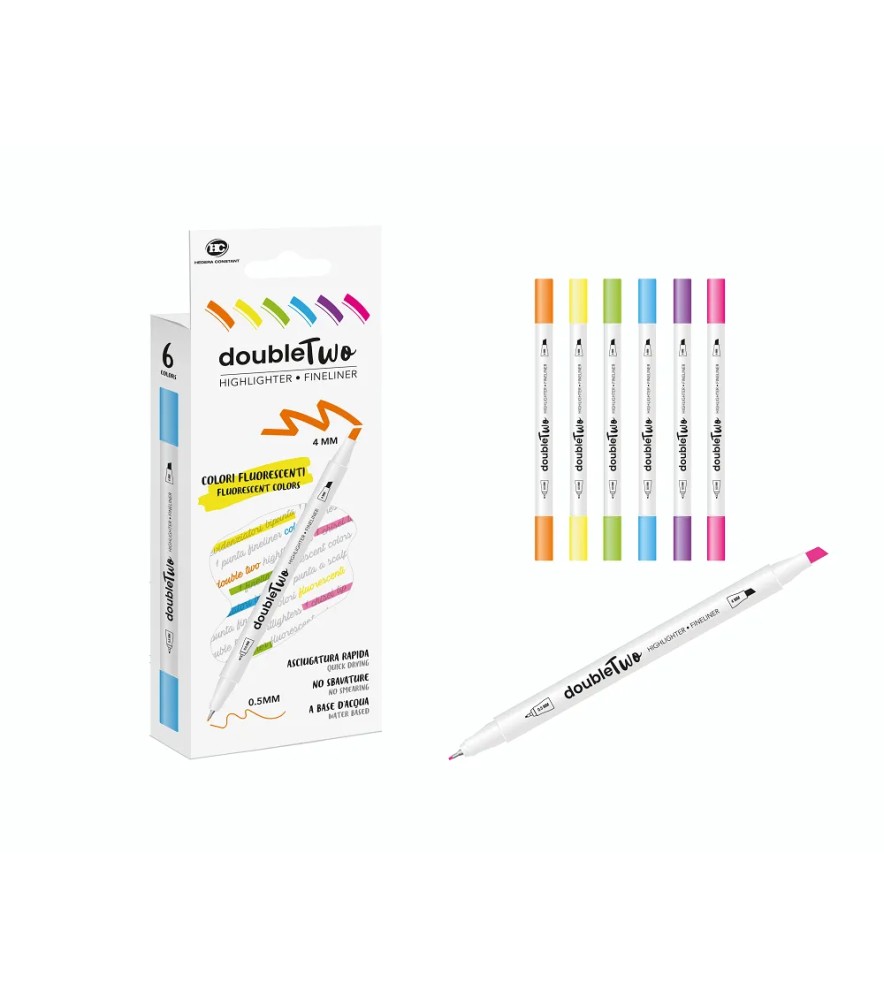 Evidenziatore Double Two Doppia Punta