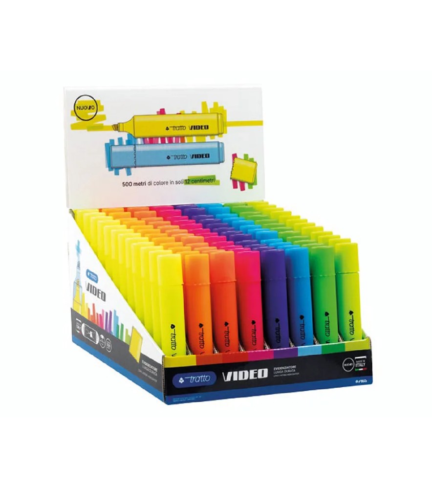 Evidenziatore a Penna Tratto Video Fluo