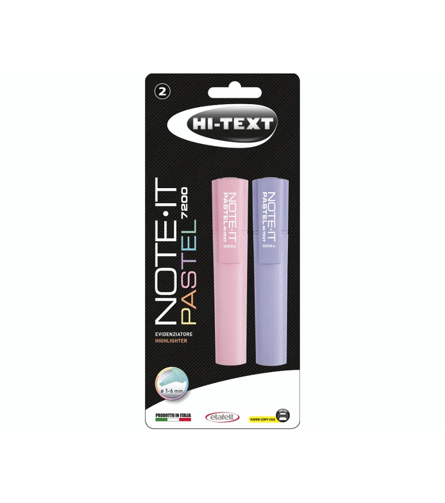 Evidenziatore a Penna Note It 7200 Colori Pastello