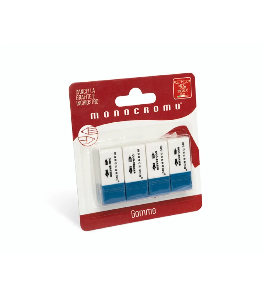 Gomma per Cancellare Monocromo Bianca/blu Rettang.
