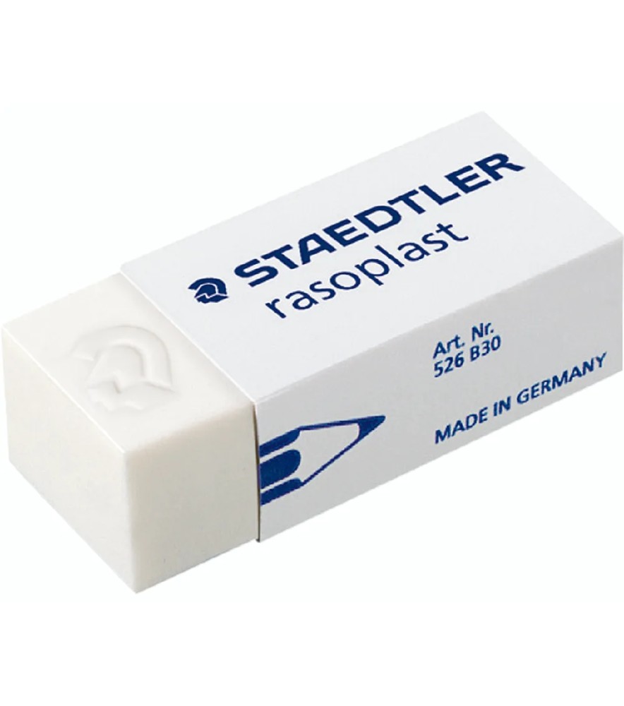 Gomma Rasoplast Bianca Rettangolare con Protezione