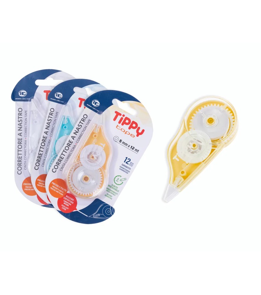 Correttore a Nastro Tippy Tape 5mm Col. assortiti