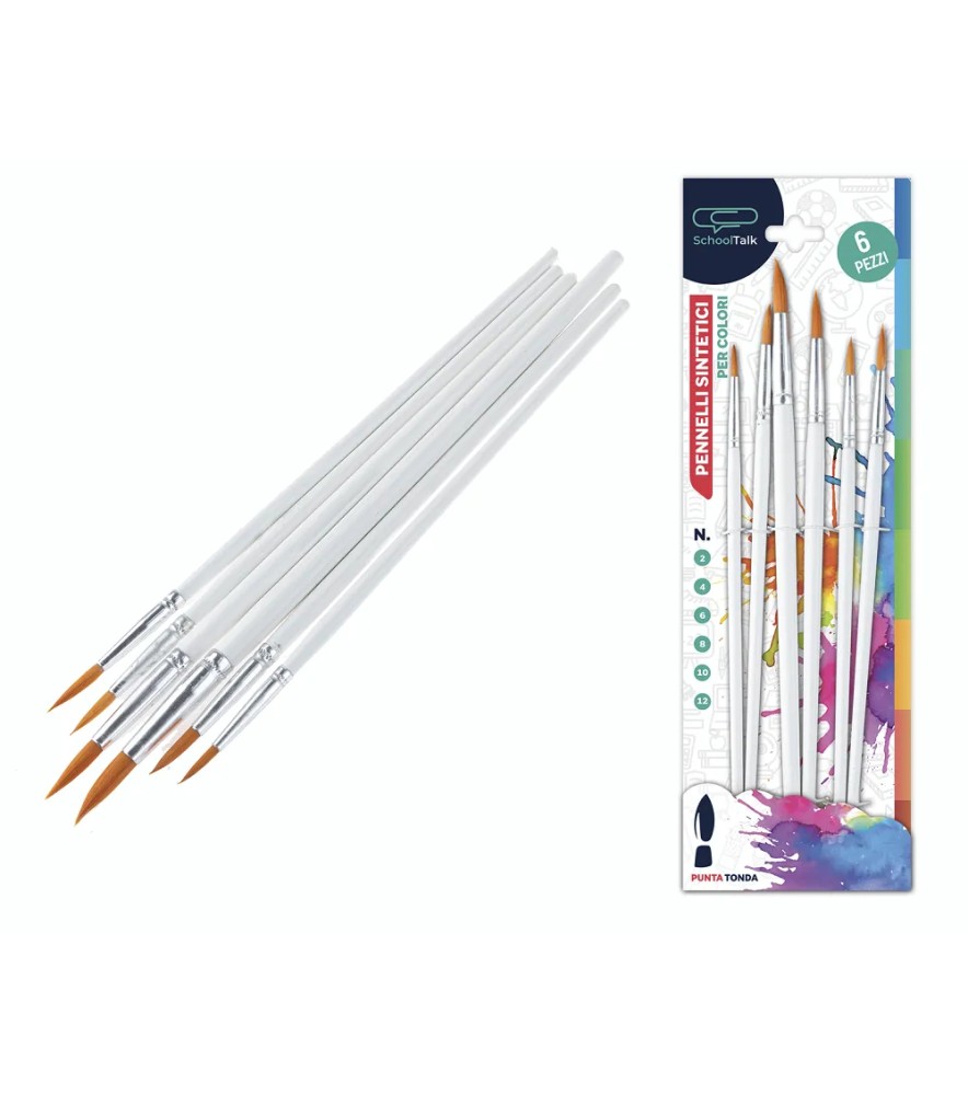 Set Pennelli Tonda Sintetico
