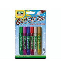 Colla Glitter Tubetto 6 pezzi