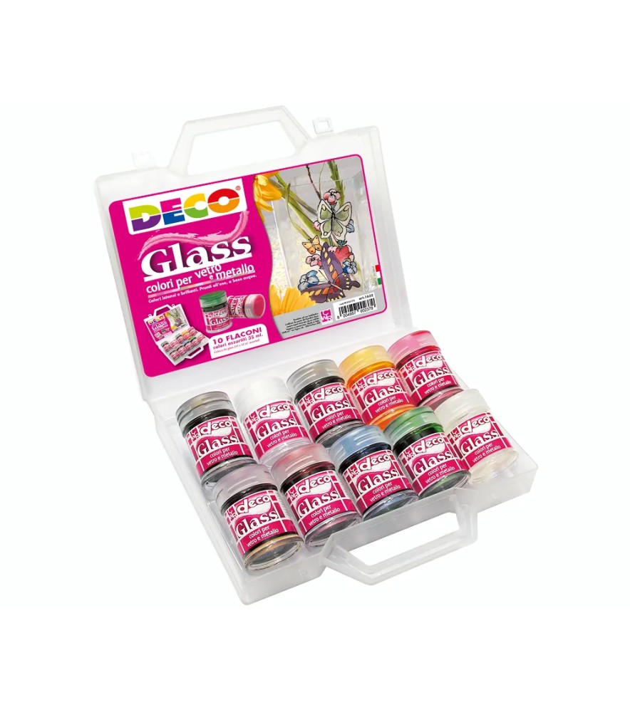 Colori per Vetro/metallo Deco Glass Valigetta 35ml